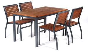 Dylan Hardwood Dining Table Rectangular With 4 Side Chairs