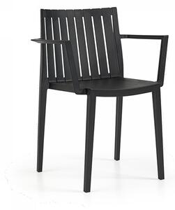 Ezra Polypropylene Arm Chair In Anthracite