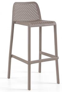 Olympia Polypropylene High Bar Chair In Taupe