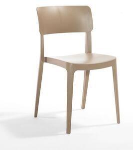 Peyton Polypropylene Side Chair In Sand Beige