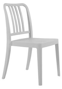 Vivian Polypropylene Side Chair In Grey