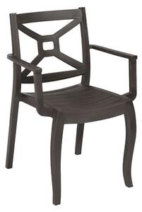 Zion Polypropylene Arm Chair In Anthracite