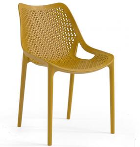 Olympia Polypropylene Side Chair In Mustard