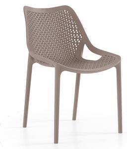 Olympia Polypropylene Side Chair In Taupe