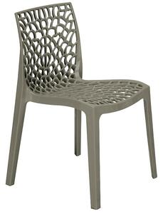 Nicole Polypropylene Side Chair In Grey