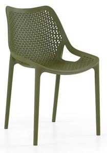 Olympia Polypropylene Side Chair In Olive