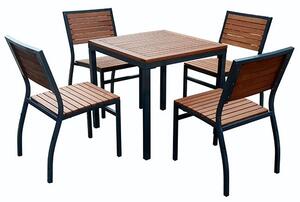 Dylan Hardwood Dining Table Square With 4 Side Chairs