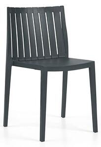 Ezra Polypropylene Side Chair In Anthracite