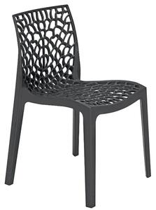 Nicole Polypropylene Side Chair In Anthracite