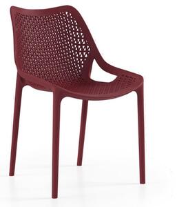 Olympia Polypropylene Side Chair In Bordeaux