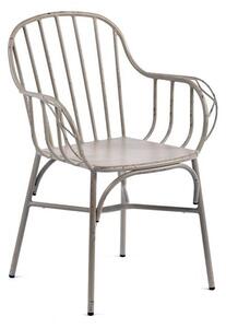 Carla Outdoor Aluminium Vintage Arm Chair In White