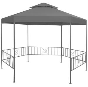 Adica Fabric Garden Gazebo Hexagonal In Anthracite