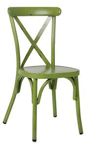 Carillo Outdoor Aluminium Vintage Side Chair In Green