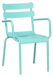 Adrianna Outdoor Aluminium Arm Chair In Solid Blue