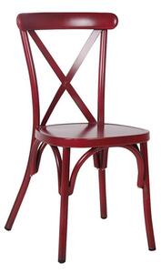 Carillo Outdoor Aluminium Vintage Side Chair In Red