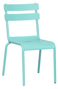 Adrianna Outdoor Aluminium Side Chair In Solid Blue