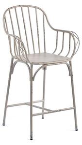 Carla Outdoor Mid Height Vintage Arm Chair In White