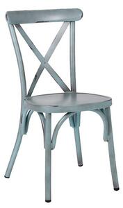 Carillo Outdoor Aluminium Vintage Side Chair In Blue