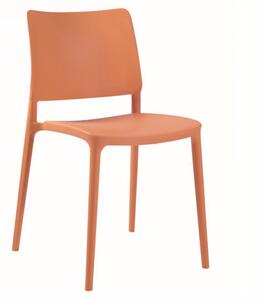 Javes Polypropylene Side Chair In Orange