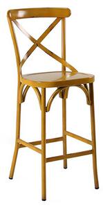 Carillo Outdoor Aluminium Vintage Bar Chair In Yellow