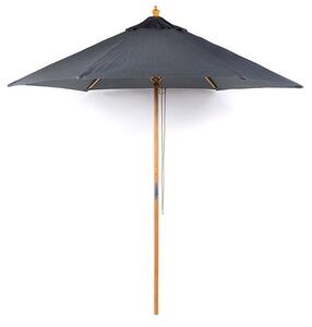 Lavi Round 2.5M Parasol With Wood Pulley In Dark Grey