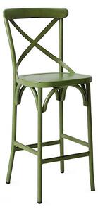 Carillo Outdoor Aluminium Vintage Bar Chair In Green