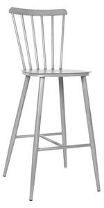 Piper Outdoor Aluminium Vintage Bar Chair In Grey