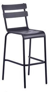 Adrianna Outdoor Aluminium Bar Chair In Black