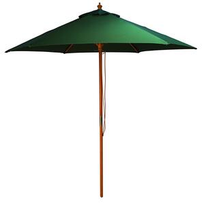 Lavi Round 2.5M Parasol With Wood Pulley In Green