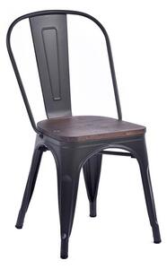 Maire Retro Style Metal Side Chair In Black