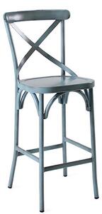 Carillo Outdoor Aluminium Vintage Bar Chair In Blue