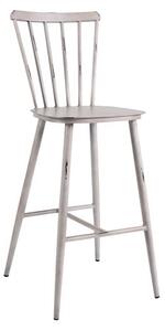 Piper Outdoor Aluminium Vintage Bar Chair In White