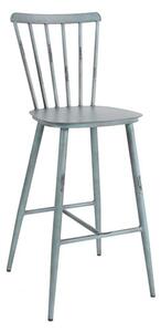 Piper Outdoor Aluminium Vintage Bar Chair In Blue