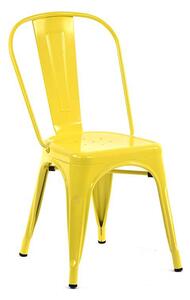 Maire Retro Style Metal Side Chair In Yellow