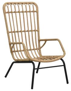 Emma Poly Rattan Garden Seating Chair In Light Brown