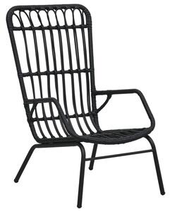 Emma Poly Rattan Garden Seating Chair In Black