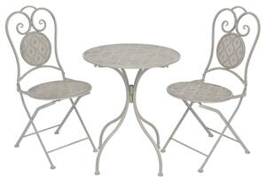 Sarnia Steel 3 Piece Bistro Set In Grey