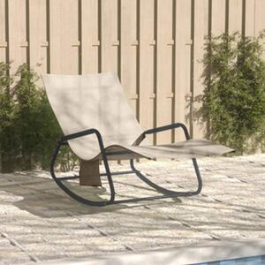 Bella Steel Sun Lounger In Black With Cream Textilene Seat