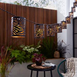 Tropical 10 LED Indoor Outdoor String Lights Black