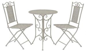 Ramona Steel 3 Piece Bistro Set In Grey