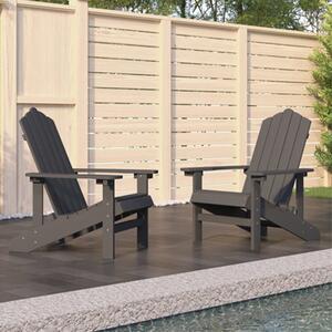 Clover Anthracite HDPE Garden Seating Chairs In Pair