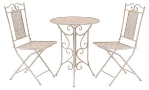 Ramona Steel 3 Piece Bistro Set In White