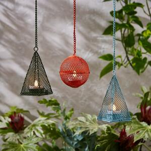 Set of 3 Elements LED Indoor Outdoor Solar Tea Lights MultiColoured