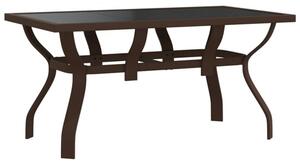 Dove Glass Top Garden Dining Table Small In Brown