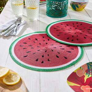 Set of 2 Watermelon Placemats Red