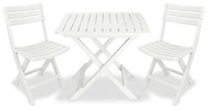 Kinston Plastic 3 Piece Folding Bistro Set In White