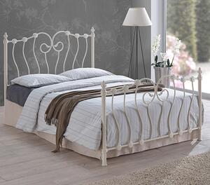 Irela Metal Small Double Bed In Ivory