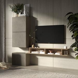 Beril Wooden Entertainment Unit In Clay And Cadiz