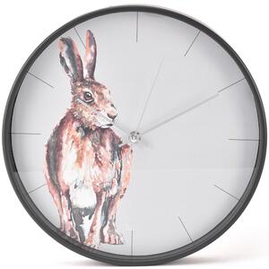 Meg Hawkins Hare Wall Clock Grey