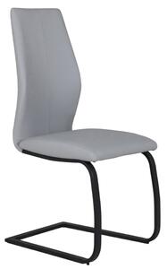 Adoncia Faux Leather Dining Chair In Grey